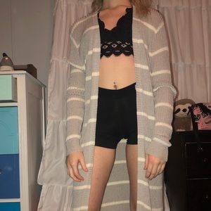 A long cardigan